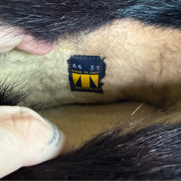 Tecnica Skandia Women’s Vintage Goat Fur Apres Black Ski Boots Sz 13 - Picture 6 of 6